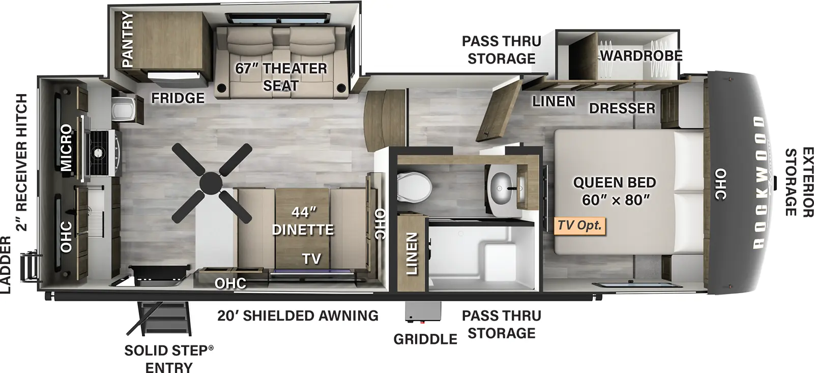 Rockwood Signature Fifth Wheels 282RD Floorplan